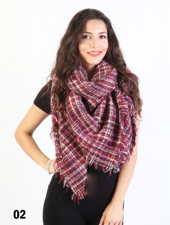 Tartan Ombre Blanket Scarf